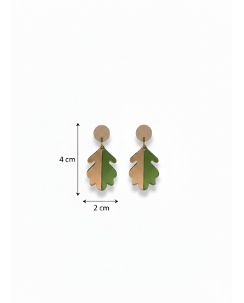 Hoja Abedul Peq Oro Rosa/Verde