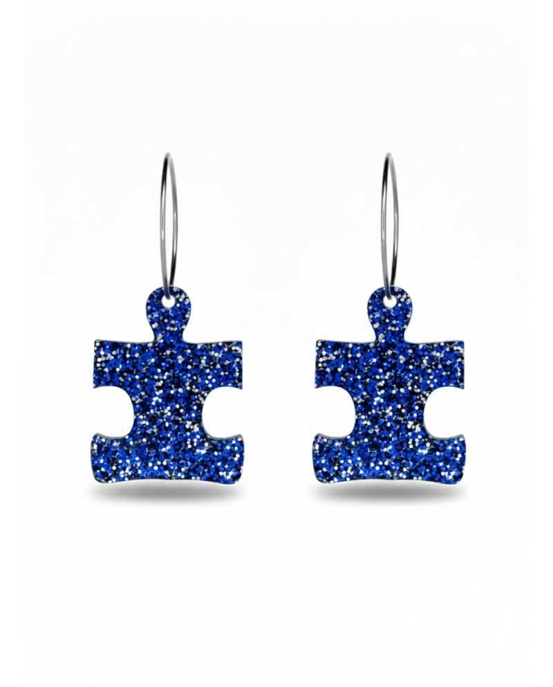 Pieza Puzzle Glitter Azul