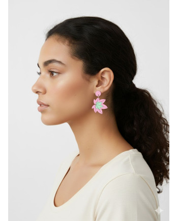 Hoja Grande Rosa Verde