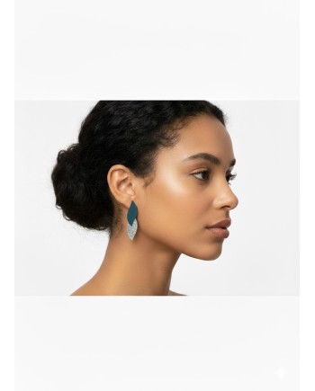 Petalos 45 azul + glitter plata