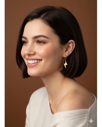 Rayo 2,5 Espejo Oro Rosa 2 puntas Aro