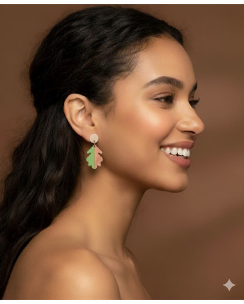 Hoja Abedul Peq Oro Rosa/Verde