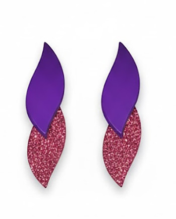 Petalos 45 morado + glitter rosa