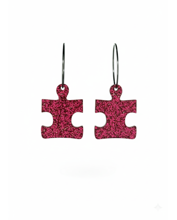 Pieza Puzzle Glitter Rosa